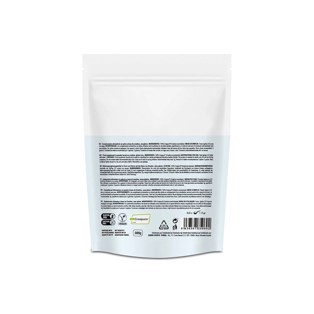 CREATINA Creapure® - 100% Monohidrato - 300g